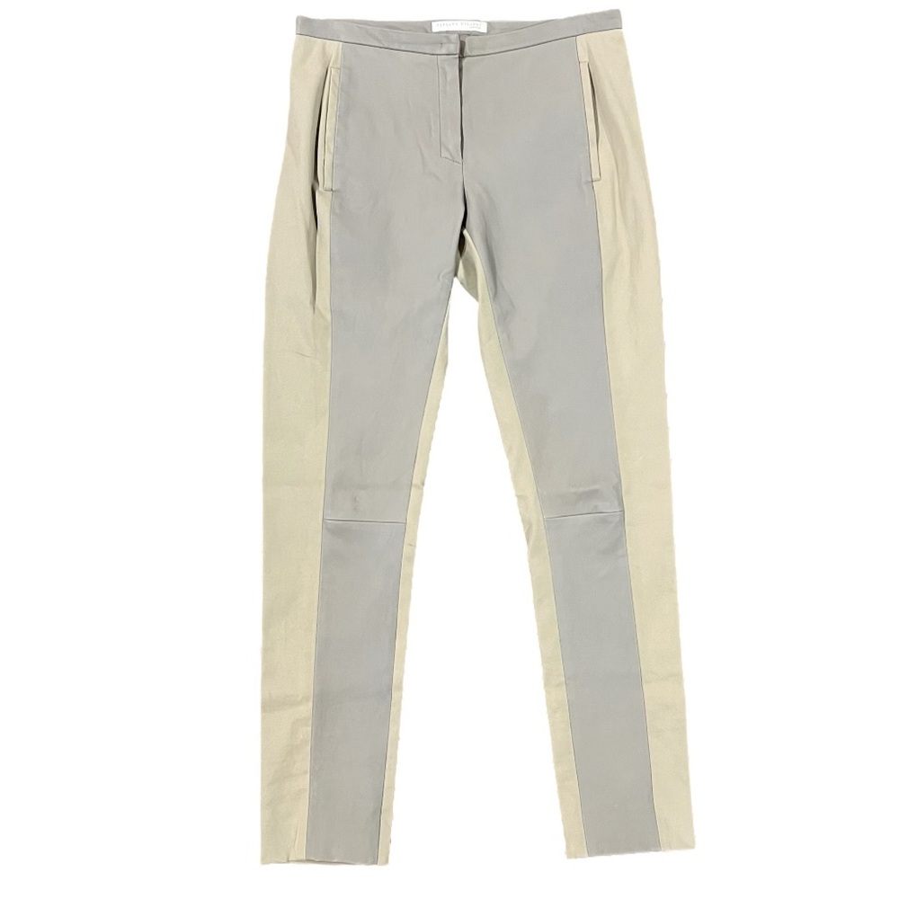 Fabiana Filippi Italian Quiet Luxury Cotton Leather Pants IT 40
